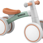 SEREED Baby Balance Bike for 1-2 year olds, Aluminum Frame, 4 Wheels, Sturdy and Comfortable Design