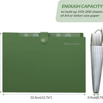 SKYDUE Expanding File Folders with 8 Pockets, Accordion File Organizer with Labels, Portable Paper Bill Receipt Organizer, Letter Size, Home School Office Supplies, Olive Green