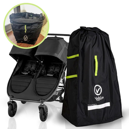 Super Extra Large Stroller Bag for Airplane with Padded Backpack Shoulder Straps, Double Stroller Cover for Air Travel, Jogger & Carrier - Fits All, Gate Check Bag, Waterproof Travel Cover.