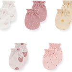 JELYLOVE 5 Pack Baby Boy Girl Anti Scratch Mittens Infant Gloves Essentials | multiple colors,100% cotton,breathable comfort,secure fit,anti-scratch design