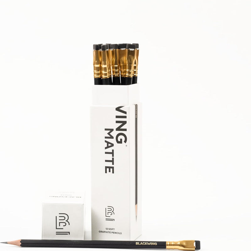 Blackwing Matte Pencils, Soft Graphite for Writing & Drawing, 12 Count