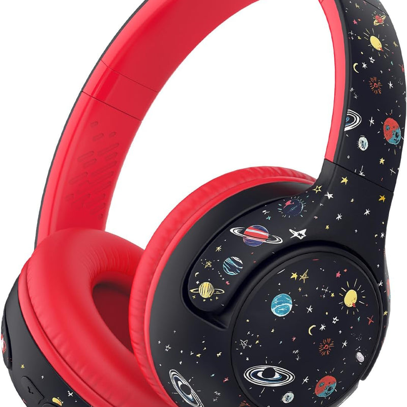 iClever BTH27 Toddler Headphones for 2+ Year Old Baby Kids Travel Study | SafeSound Tech3.0, 74H Playtime, Bluetooth 5.4, BPA Free, Aux, Soft Baby Headphones, Easy Operation, Adjustable, Green/Pink