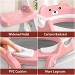 Meulife Potty Training Seat, Upgrade 2 in 1 Potty Training Toilet for Toddler, Toddler Toilet Seat for Boys Girls with Support Bar, Anti-Slip Pad and Step Stool (Pink)