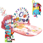 dearlomum Baby Play Mat Gym with Lights, Music & 5 Sensory Toys for Newborns 0-12 Months (Pink)