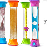 hand2mind sensory fidget tubes for kids, anxiety relief items, calm down corner supplies, classroom toys
