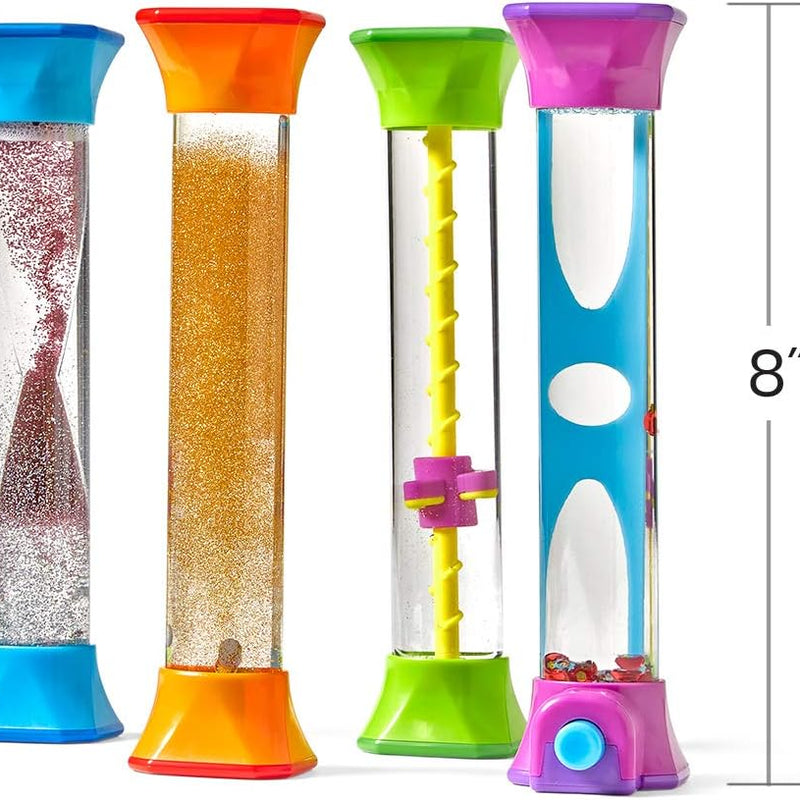 hand2mind sensory fidget tubes for kids, anxiety relief items, calm down corner supplies, classroom toys