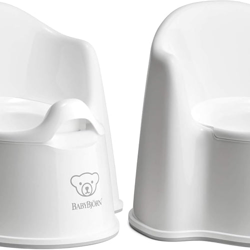 BabyBjörn Potty Chair, Deep Green/White | Potty Training Toilet, Easy-to-Clean, Removable Inner Potty, Non-Slip