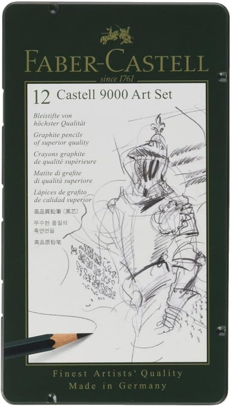 Faber-Castell 9000 Graphite Sketch Pencil Sets Art 8B - 2H set of 12