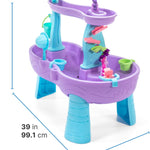 Step2 Rain Showers and Unicorns Water Table for Kids, Toddler Outdoor Sensory Play Table, 13 Accessories, Pink, Ages 18 Months+