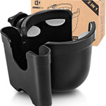 Universal Stroller Cup Holder with Mobile Phone Case, 2-in-1 Strollers Storage Rack, 360 Degrees Rotation Drink Holder for Bike, Pushchair, Wheelchair, Walker,Bicycle, Fits Most Cups