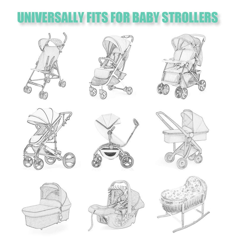 Sysmie 2 Pack Baby Stroller Mosquito Net, Durable Mesh Protection, Black | Universal Fit Bassinets, Cradles, Playards, Pack N Plays & Portable Mini Cribs, Summer Essential for Infant Travel, Camping