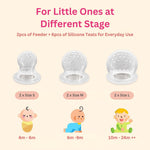 NatureBond Baby Food Feeder/Fruit Feeder Pacifier Nibbler 2 Pack with Teething Relief