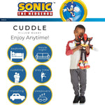 Sonic Shadow The Hedgehog Anime Kids Bedding Super Soft Plush Cuddle Pillow Buddy, One Size, (Officially Licensed Product)