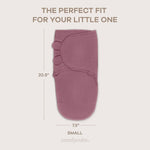 Comfy Cubs Easy Swaddle Blanket, 3 Pk S Velcro Swaddle Blush Mauve Mulberry | 100% Cotton Newborn Wrap for 0-3 Months Infants, with Adjustable Velcro, Breathable and Durable Sleep Sack for Babies