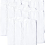 Gerber Unisex Baby Boys Girls Birdseye Prefold Cloth Diapers Multipack White 3-Ply 10 Pack