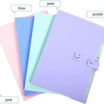 SKYDUE Expanding File Folders with 5 Pockets, Accordion File Organizer with 32 Labels, Portable Document Paper Organizer, Filing Folders, Letter / A4 Size, Pack of 4