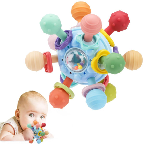 Baby Montessori Sensory Toys, Teether Teething Toys for 0-6 12 Months