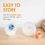 Boon Trove Silicone Manual Breast Pump - Discreet Milk Collector - 2 Count | Hands Free Breast Pump, Includes Canvas Travel Pouch, Breastfeeding Essentials, Passive Suction, Collects Up To 3 Ounces