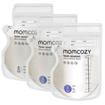 Momcozy 8oz Breastmilk Storage Bags,Temp-Sensing & Pour Spout,120 Count | Temp-Sensing Color Change, Milk Bags with Pour Spout, Self Standing,No Leak Presterilized