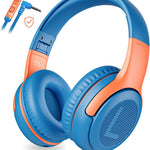 awatrue kids headphones wired toddler headphones with microphone over-ear design 85/94db volume-limiting