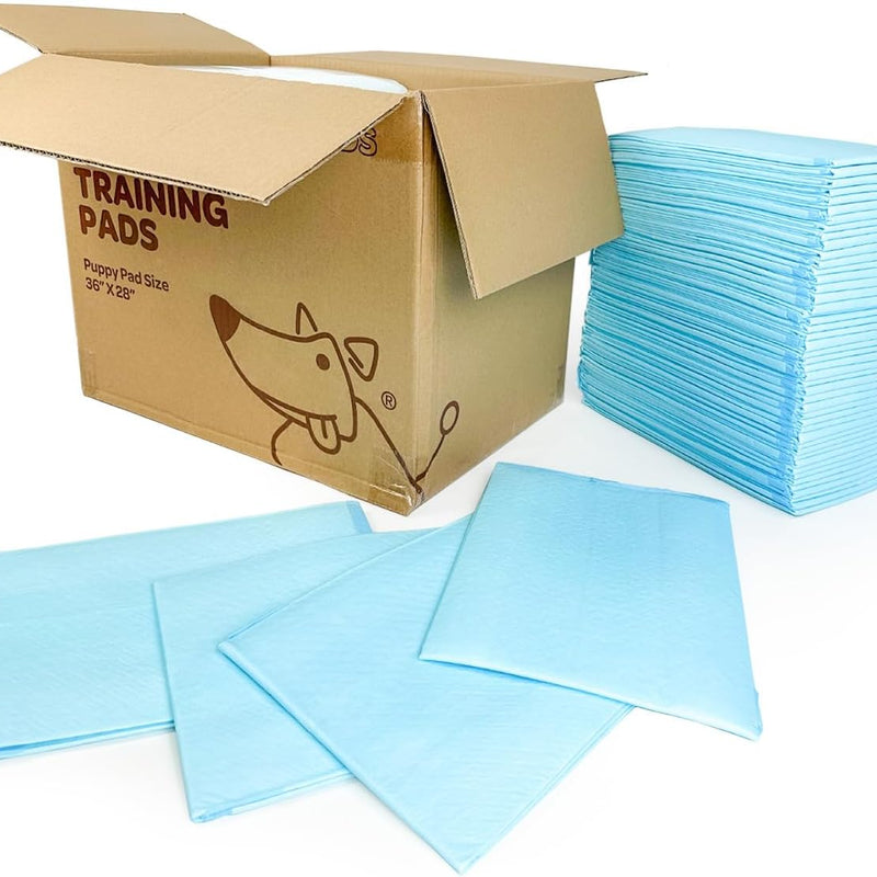 Best Pet Supplies Extra Large Dog Training Puppy Pee Pads - Blue, 100 Count | 36x28" Potty Pads, Super Absorbent, Disposable, Leakproof, Keeps Floors Protected & Paws Dry, For Indoor Dogs, Odor Control