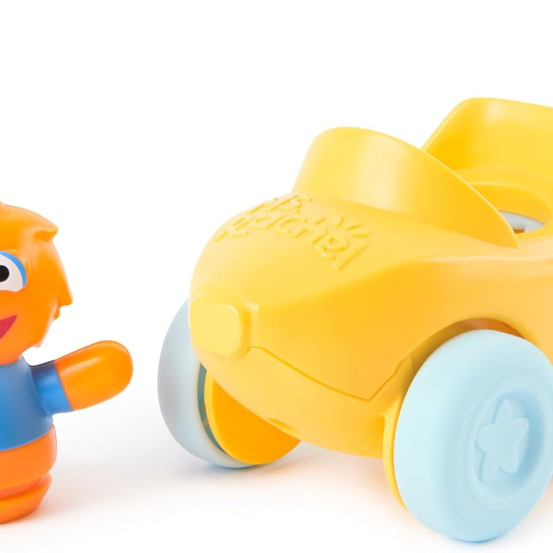 Ms. Rachel Herbie's 1-2-3 Roll! Toy Car with Click-in Figure & Pull Back Action, for Toddlers 1-3Y+