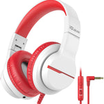 iClever Kids Over-Ear Headphones with Safe Volume Limited and HD Mic for School Travel and FunShare Foldable