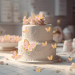 60Pcs Butterfly Cupcake Toppers: Vibrant 3D Decorations for Cakes, Desserts, and Parties