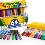Crayola Washable Broad Line Marker Variety Set (64ct), Teacher School Supplies for Toddlers & Kids, Ultra-Clean, Window, & Gel FX Markers for Kids, 3+
