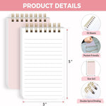 SKYDUE Small Notebooks, Cute 3x5 Pocket Notepads, Mini Spiral Notebook with Lined Pages Nursing School Essentials, School Office Supplies Set Of 8