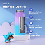 Gonfoam 16oz Kids Stainless Steel Insulated Water Bottle, 2 Pack | DIY Stickers, BPA-free, Leak-proof, Sturdy, Keeps Cold 24h, Easy to Carry, Easy to Clean, Back to School, Gifts