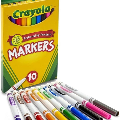 Crayola 58-7726 Classic Fine Line Markers Assorted Colors 10 Count, 2 Pack