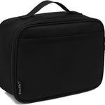 FlowFly Kids Lunch box Insulated Soft Bag Mini Cooler Back to School Thermal Meal Tote Kit for Girls, Boys, Black
