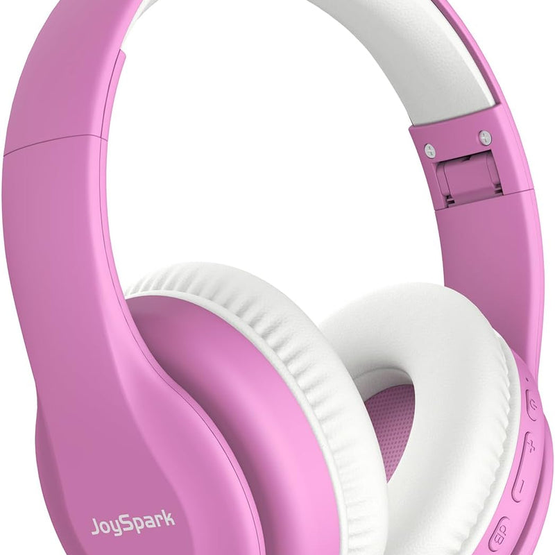 JoySpark Kids Bluetooth Headphones, Lightweight Wireless Headphones for Kids, 85/94dB Volume Limited, 60 Hours Playtime, Bluetooth 5.3, Over-Ear Toddler Headsets with Built-in Mic-Blue