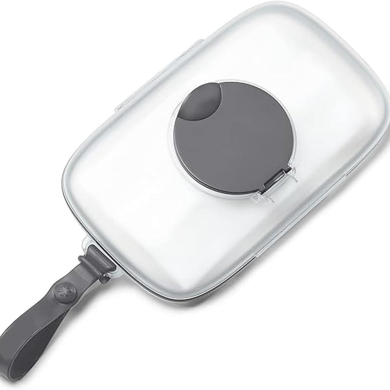 Skip Hop Baby Wipes Dispenser Case, Holds Up to 40 Wipes, Grab & Go Travel Wipe Holder with Snug Seal, Oat