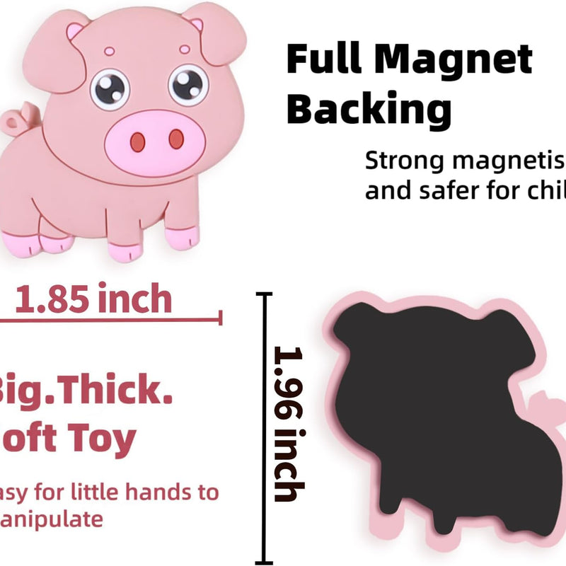 SUPINEEDO Refrigerator Magnets for Kids, Cute Farm Animals Fridge Magnets, Educational Toddler Gift