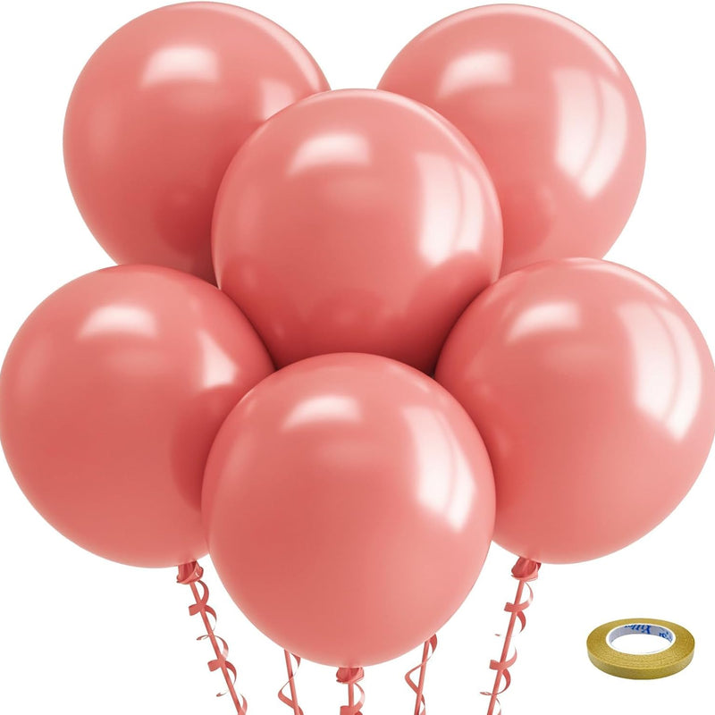 Bezente metallic champagne gold balloons latex party decorations 100 pack 12 inch round helium