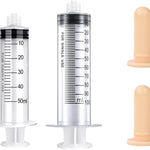 Pet Feeding Syringe with Nipple, Silicone Feeding Tools for Kitten Puppy Feeding Syringe for Newborn Cat Dog Small Animals Rabbits (5ml+10ml +10 nipples)