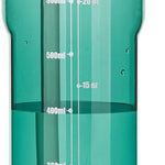 OLDLEY 20oz Kids Water Bottle with Straw, BPA-Free Tritan Water Bottle for School, Leakproof Clear Water Bottle with One Click Open, Measurement Scale, Cup Holder Friendly for Boys Girls,Clear