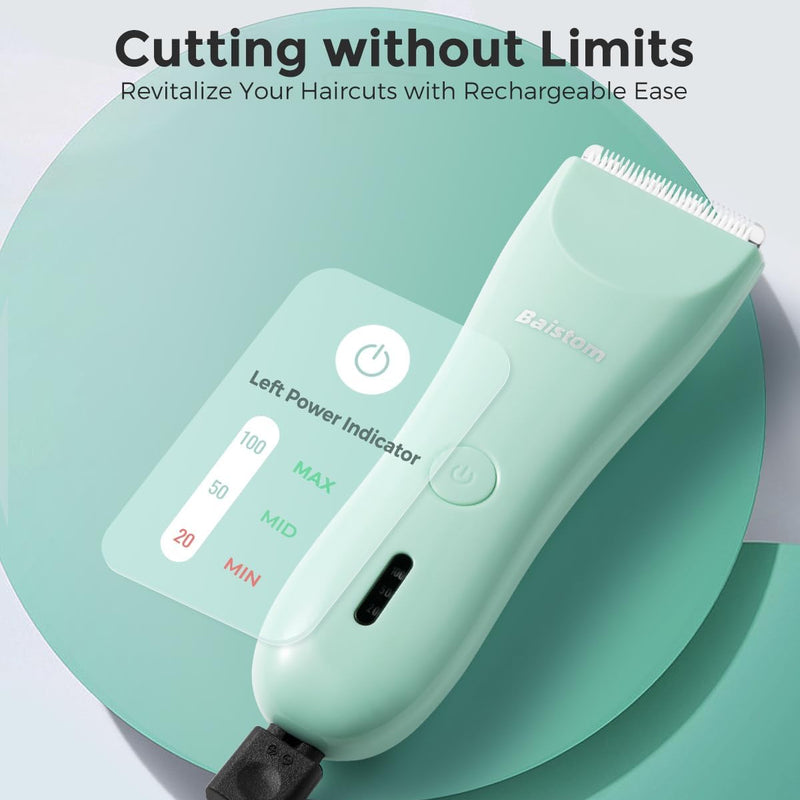 Quiet Baby Hair Clippers for 0–12Y with Hair Cutting Kit | 2-Mode Suitable for Infant Toddler & Kids, Rechargeable & Cordless, Upgraded Battery Capacity, Waterproof