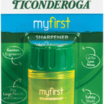 Ticonderoga My First Pencil Sharpener, 1 Hole, Large Barrel, Yellow/Green