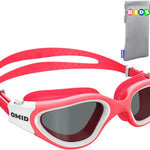 OMID Kids Swim Goggles, P2mini Polarized Swimming Goggles Comfortable for Age 6-14