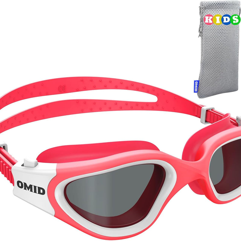 OMID Kids Swim Goggles, P2mini Polarized Swimming Goggles Comfortable for Age 6-14