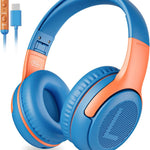 awatrue kids headphones wired toddler headphones with microphone over-ear design 85/94db volume-limiting