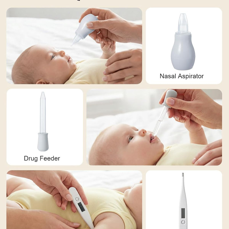 Lictin Baby Healthcare and Grooming Kit, 26 in 1 Electric Nail Trimmer Set | Safe Rechargeable Baby Nail File with Auto Light, Newborn Baby Safety Care Set for Newborn Infant Toddlers Boys Girls