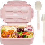 LOVINA Bento Boxes for Adults - 1100 ML Bento Lunch Box For Kids Childrens With Spoon & Fork - Durable for On-the-Go Meal, BPA-Free and Food-Safe Materials