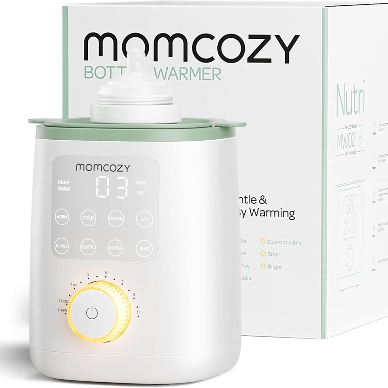 Momcozy Baby Bottle Warmer for Breast Milk, Fullest Nutrients Preserved | Fast & Even Heat, Night Light for Nighttime Breastfeeding, One-Touch Easy Use, Newborn Essentials Supplies Gift for Mom