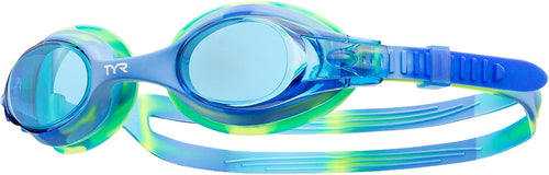 TYR Kids' Swimple Goggles - Colorful Swim Goggles for Beginners | Comfy Youth Unibody Fit | Advanced Anti-Fog UV Eye Protection | Safe No-Leak Silicone Gaskets | Quick-Adjust Release Button