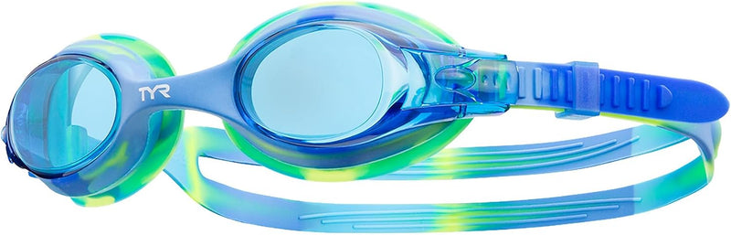 TYR Kids' Swimple Goggles - Colorful Swim Goggles for Beginners | Comfy Youth Unibody Fit | Advanced Anti-Fog UV Eye Protection | Safe No-Leak Silicone Gaskets | Quick-Adjust Release Button