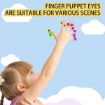 100 PCS Wiggly Eyeball Finger Puppets Toy Set - Non-Toxic Plastic Eye On Rings for Kids' Party Favors, Classroom Rewards, and Creative Learning Fun.
